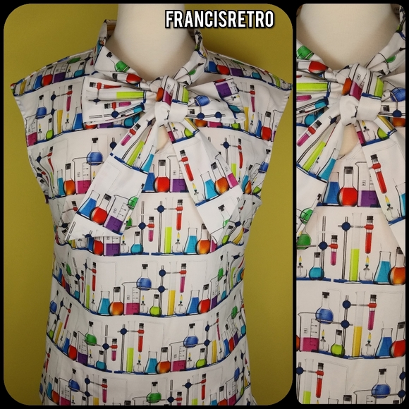 ONE LEFT! Retrolicious Science Teacher Blouse - Picture 3 of 8